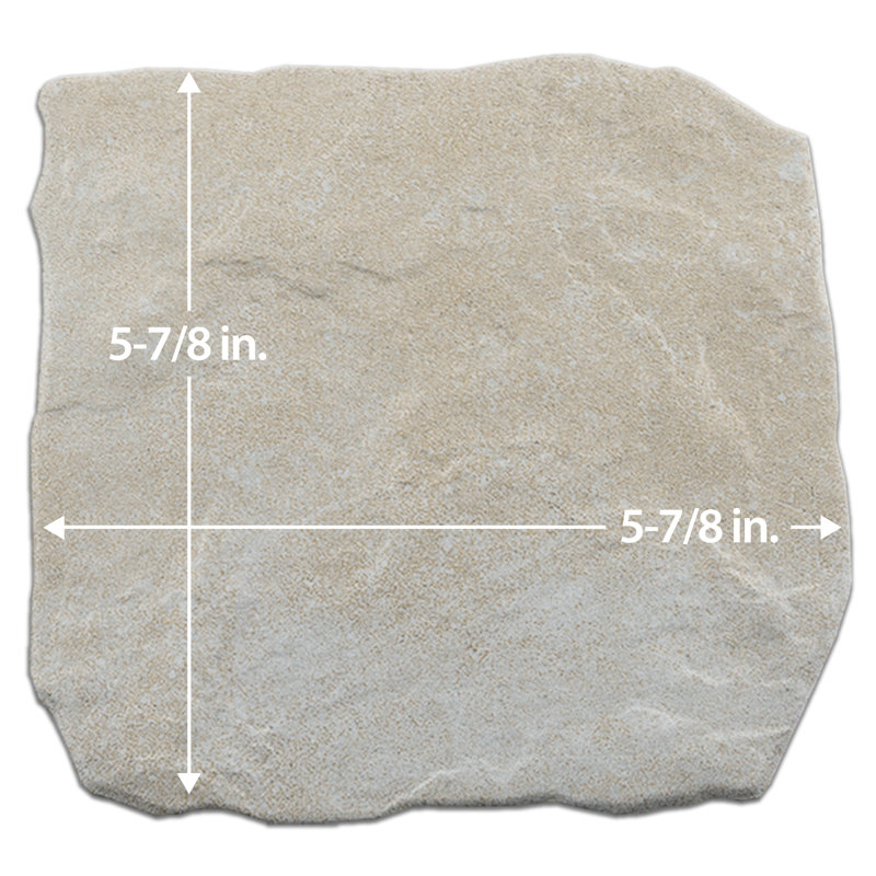 Country 5.88" x 5.88" Porcelain Stone Look Wall & Floor Tile, Tan/Gray