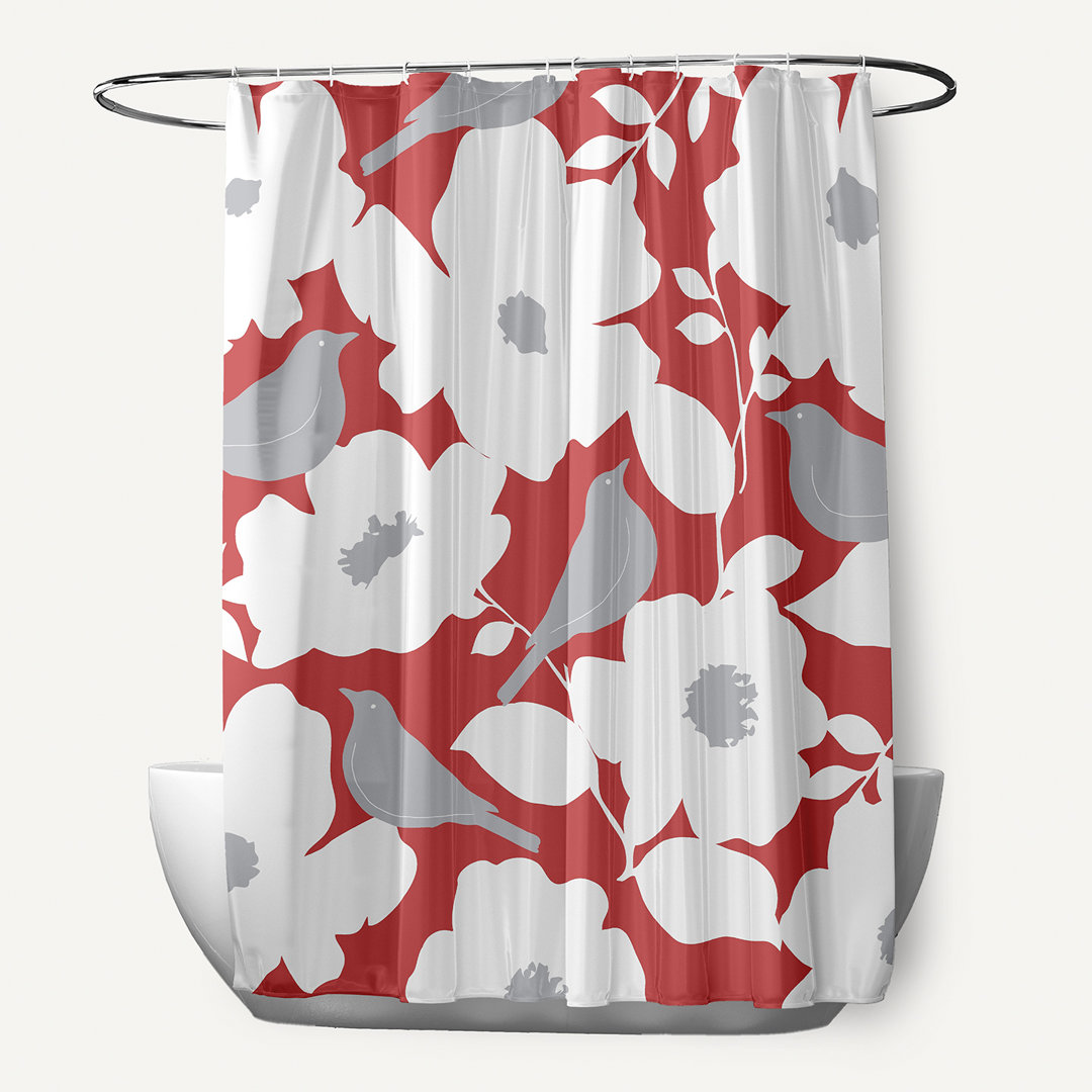 Christine Floral Shower Curtain Darby Home Co 