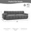 Canapé 88 po à 3 places en chenille avec dossier capitonné 88 po Cloud, sans assemblage requis Canapé rembourré en mousse haute densité-1169939859