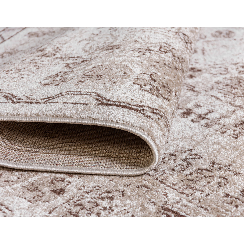 Vern Oriental Area Rug, Runner 2'7" x 10', Beige