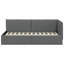 Corner Bed Frame with Headboard Dark Grey Velvet-1568337263