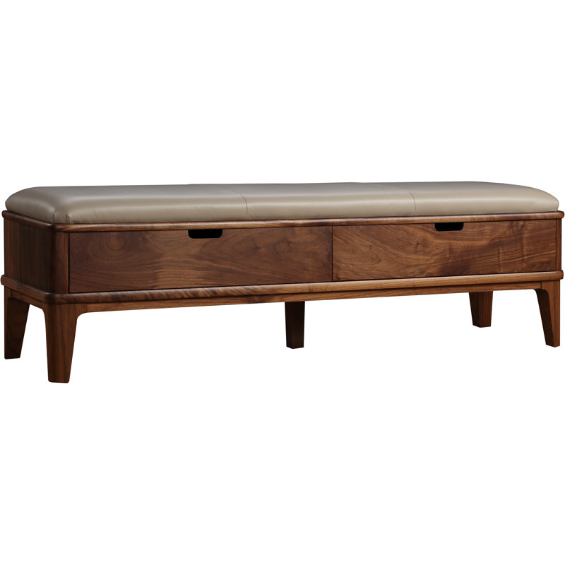 Banc en cuir véritable Walnut Grove