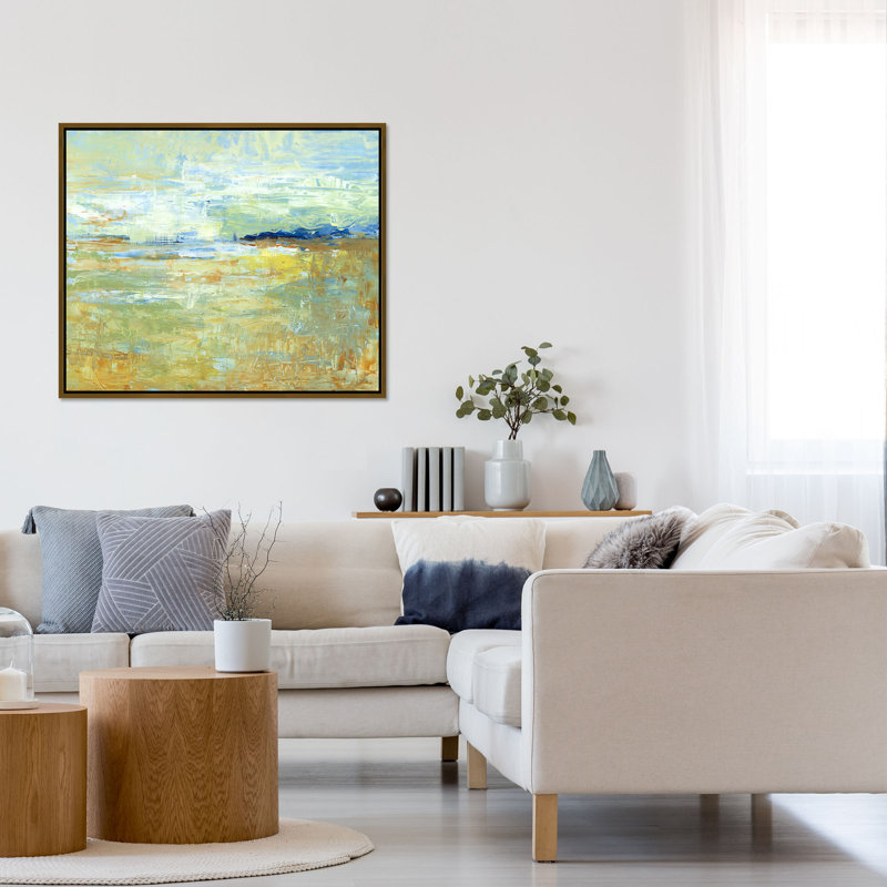 Landscape Impression I Painting by Mark Sargent, Glass Coat, 31.75" H x 37.75" W