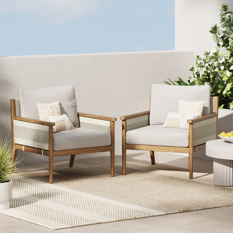 Chaise de patio avec coussins Rydell