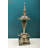Handmade 24-Inch Brass Peacock (Annam) Lamp with Lead – Multiwick South Indian Temple Diya, Dual-Tier Ritual Lamp with Parrot & Elephant Motifs