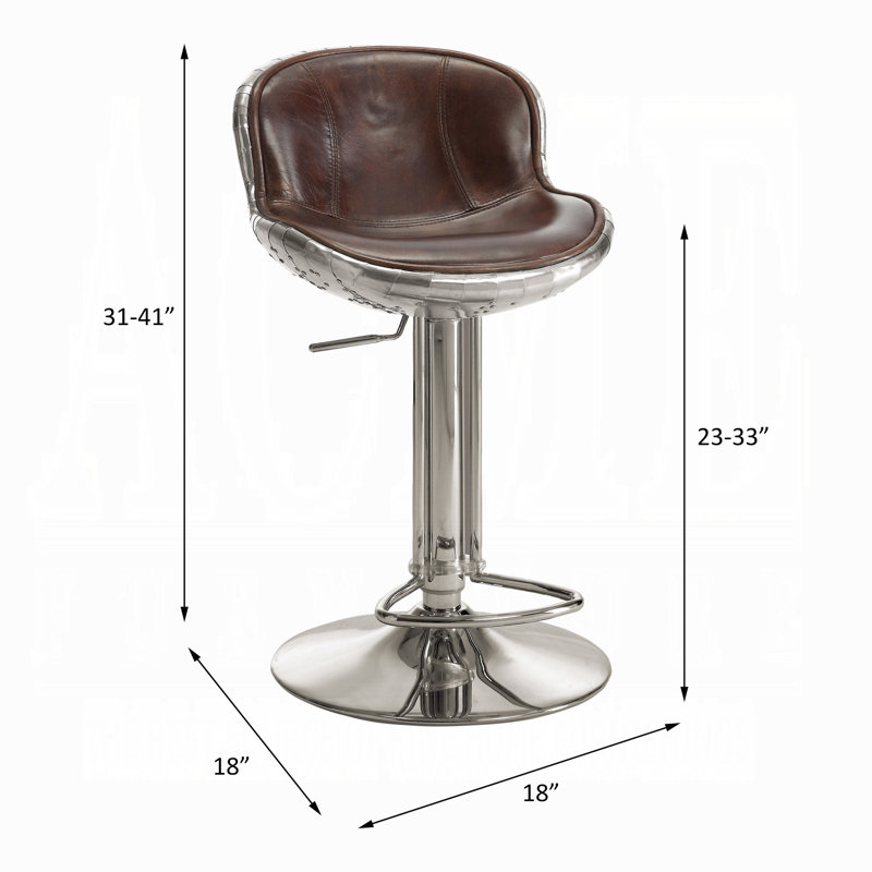 Tabouret de bar rotatif à hauteur ajustable Brancaster