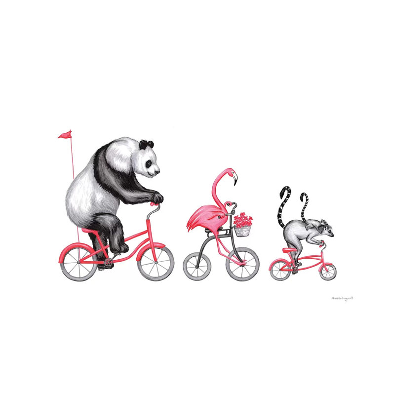 Pink Trio by Amélie Legault - Wrapped Canvas Print, 20.32 cm H x 30.48 cm W