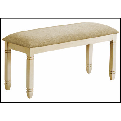 Bench, 41" Rectangular, Kitchen, Dining Room, Entryway, Bedroom, Upholstered, Wood,  Solid Wood,  Fabric, Transitional