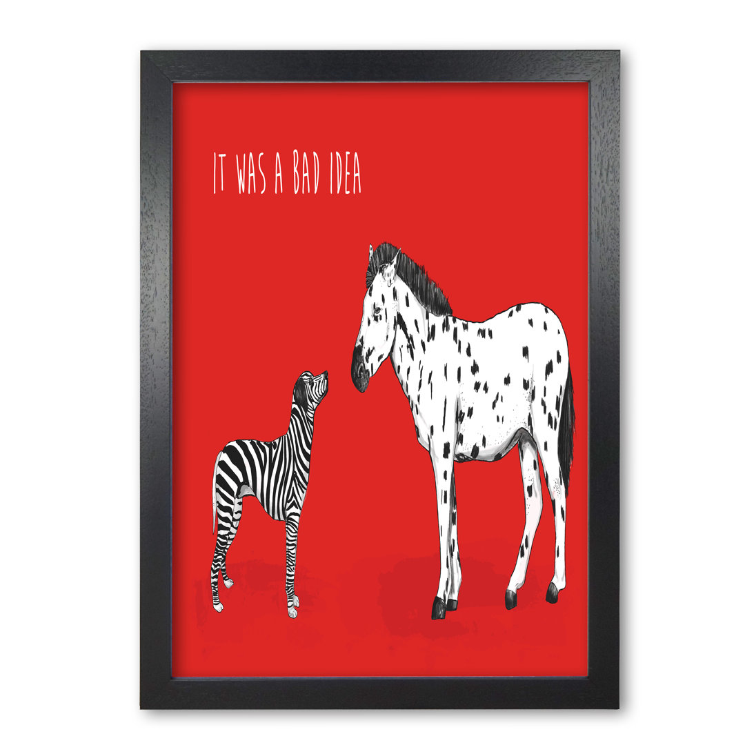 It was a Bad Idea Humorous Animals by Mercedes Lopes Charro - Graphic Art Print on Paper