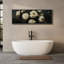 Art de pivoine noire verdâtre, photos murales rustiques modernes, impression numérique sur toile giclée sur toile-111653387-111653385