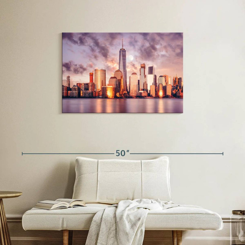Ravi NYC Spring Sunset, 24" H x 36" W