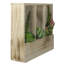 Arrangement de plantes grasses artificielles mélangées 11 po dans une boîte à fleurs en bois