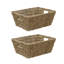 JVL SEAGRASS ON POWDER COATED IRON FRAME Decorative Basket