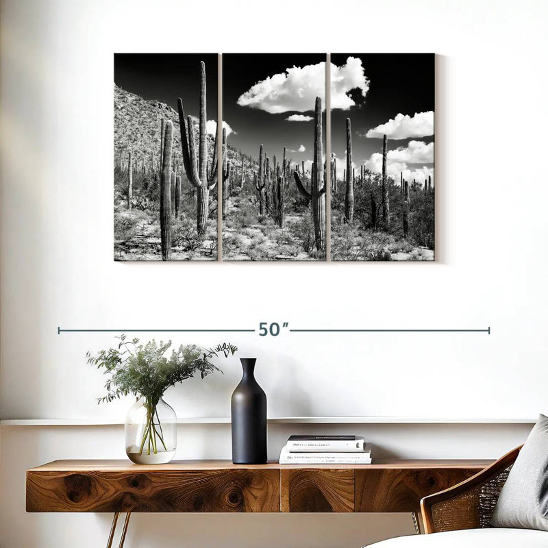 Harnek - Arizona noir - forêt de cactus, H 24 po x l 38 po