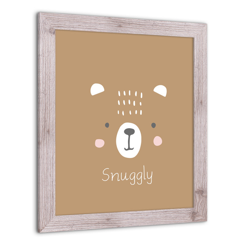 Art encadré Snuggly, H 24 po x l 20 po x P 0,75 po, Cadre blanc