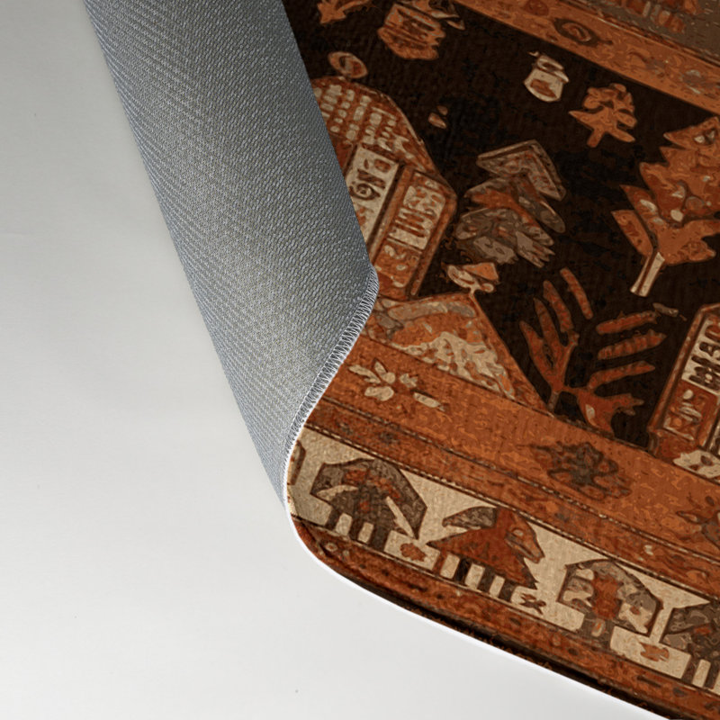 Tapis turc intérieur et extérieur brun, Rectangle 5 pi x 7 pi