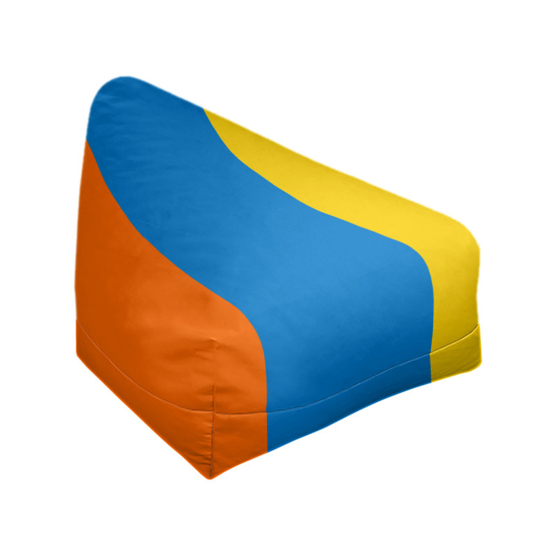 Housse de sac de pois standard Miami, Rouge orangé / bleu / jaune