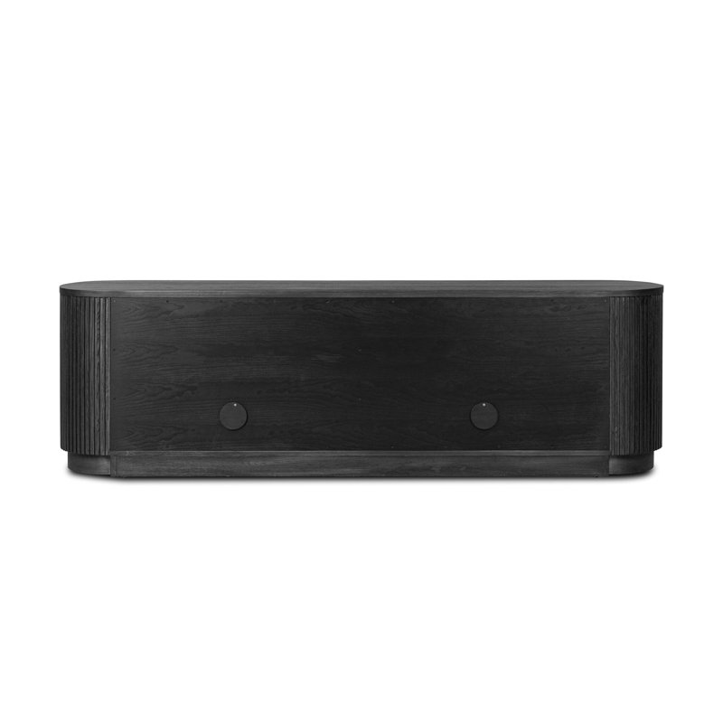 Delphi Media Console-Desert Oak, Black Oak