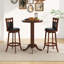 30 Inch Wood Pub Round Dining Table With Pedestal Base Kitchen Diner Table