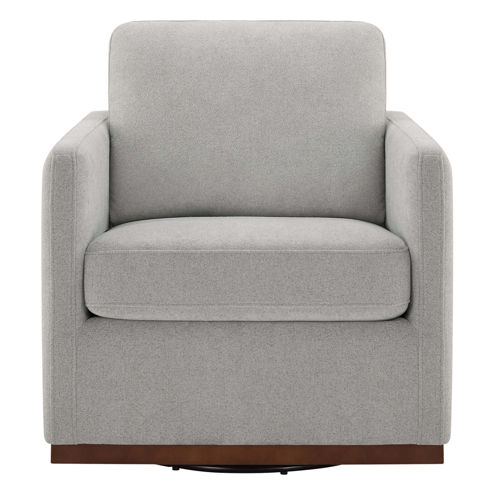 Bobbi Upholstered Swivel Armchair, Elite Dove Performance