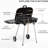 Portable Charcoal Grill With Wheels And Bottom Shelf - 21" Bbq Smoker Adjustable Vents For Picnic, Camping, Backyard Delightful Barbecue Grilling