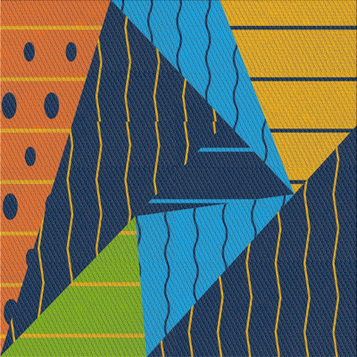 Tapis décoratif bleu