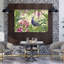 Tropical Peacock Paradise Colorful Vibrant Abstract Hummingbird Bird Nature Tropical Wall Art Print by Andrea Haase - Wrapped Canvas Print-2085365144