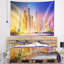 Tapisserie avec paysage urbain de la marina et gratte-ciel de la ville-28499848