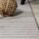 Aarhus High-Low Minimalist Scandi Striped Gray/Ivory Indoor/Outdoor Rug