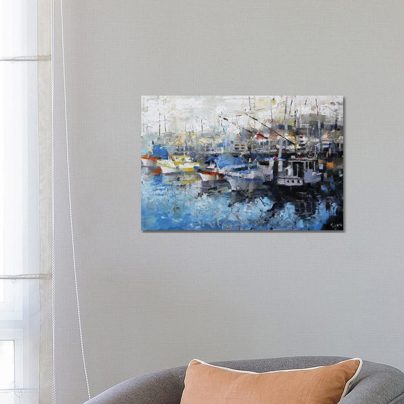 San Francisco Wharf by Mark Lague - Wrapped Canvas Gallery-Wrapped Canvas Giclée, 66.04 cm H x 45.72 cm W x 1.91 cm D