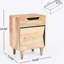 Table de chevet en bois naturel