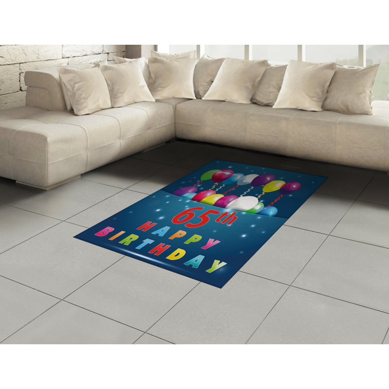 Colorful High Density Long Fiber Poly Threads Decorative Area Rug Carpet, Rectangle 4' x 5'8"