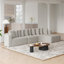 Ensemble de canapé modulaire en L de 131 po avec méridienne droite et méridienne courbée de 131 po comprenant 10 coussins, aucun assemblage requis, pour le salon-1023566944-1023566945