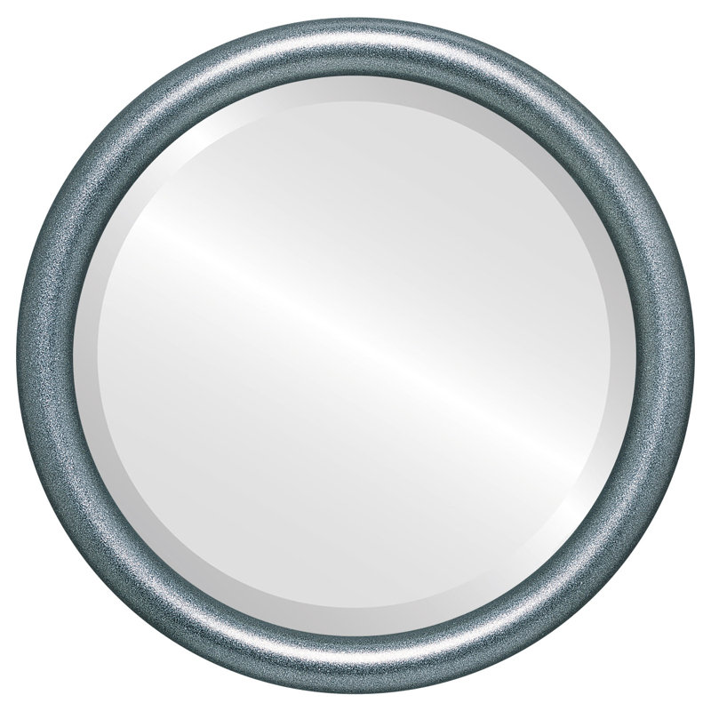 Rowles Round Mirror, 19.375" x 19.375", Black Silver