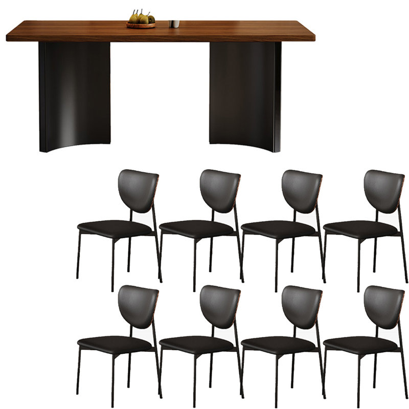 Ensemble de table de salle à manger en bois massif de style médiéval, H 29,5 po x L 78,7 po x l 34,6 po