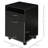 Black Mobile Cabinet For Storage With Drawer And Cabinet, Printer Stand. Ample Capacity, Moves Easily, Fits Desk Space, Build Container Black. Area, Freely, Construction