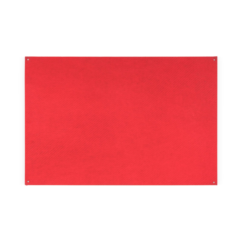 Wall Felt Magnetic Medium - 4' - 6' Bulletin Board, 120cm H x 240cm L x 1.5cm D, Red