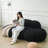 Ivona Boneless 90.55" 3-seat Upholstered Berber Fleece Cloud Sofa, No Assembly Required-867146711