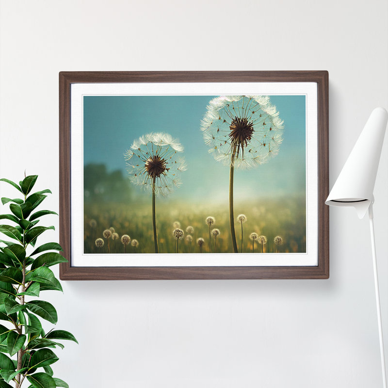Dandelion Field Vol.5 - Framed Print, 46cm H x 64cm W x 2cm D, Walnut