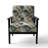Whispering Palms Tropical Pattern - Upholstered Coastal Arm Chair, Green Accent Chair-1501630498