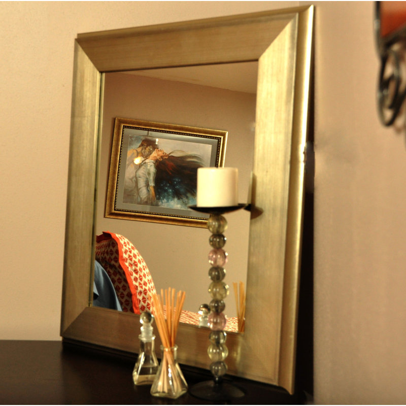Ayden Solid Wood Flat Wall Mirror, 46.5" H x 40.5" W
