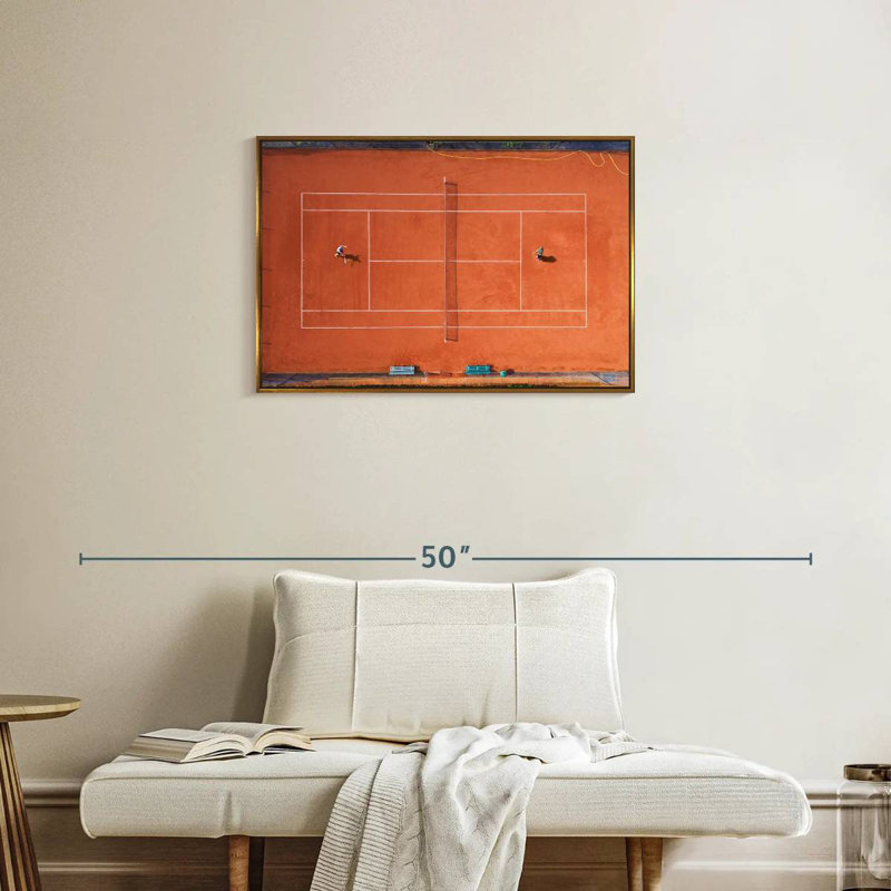 Court de tennis Wuppertal, 31 po x 21 po, Cadre flottant doré