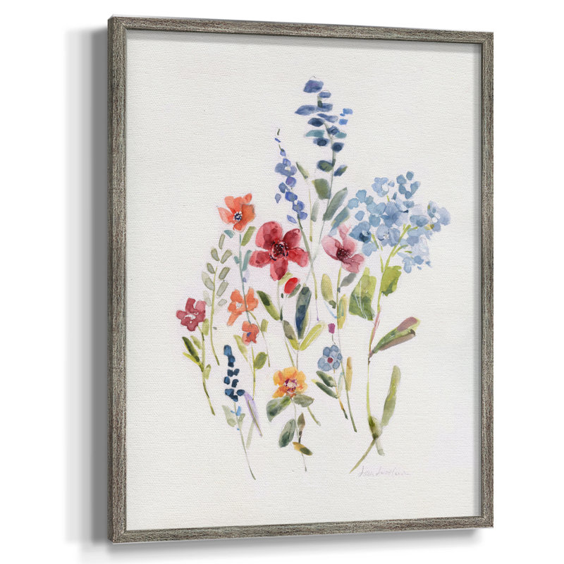 «Spring Flower Garden I», reproduction encadrée - bois massif 48639, H 11 po x l 9 po