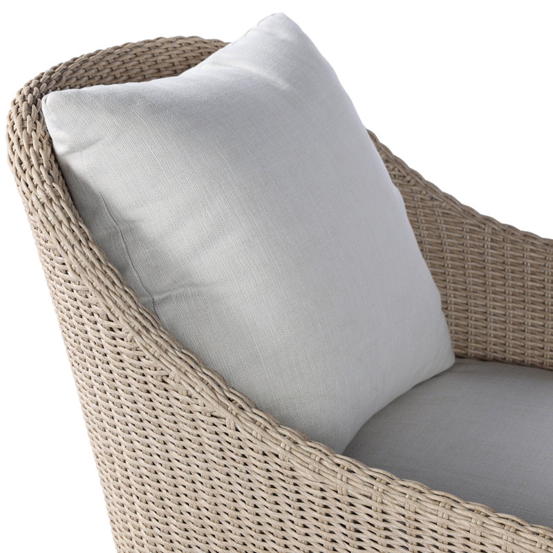 KOE Outdoor Lounge Chair, Vegro Cream, Vintage White