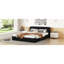 Grand lit plateforme tapissier, noir