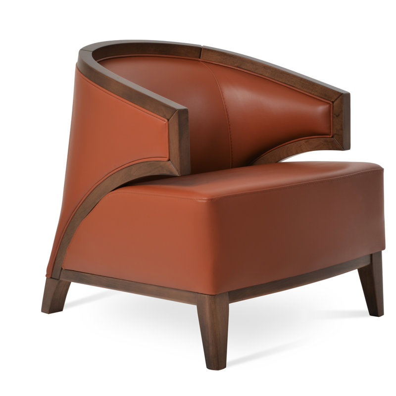 Mostar Armchair, Cinnamon Faux Leather