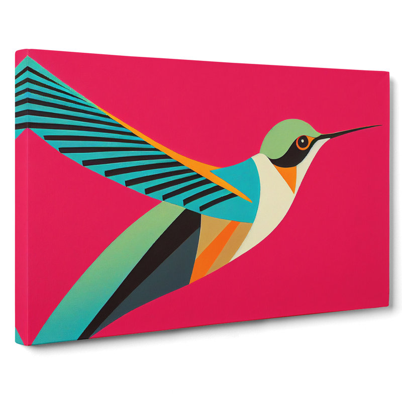 Hummingbird Art - Wrapped Canvas, 50cm H x 76cm W x 3cm D