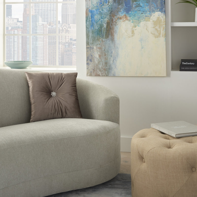  Housse de coussin carré et insert, Taupe