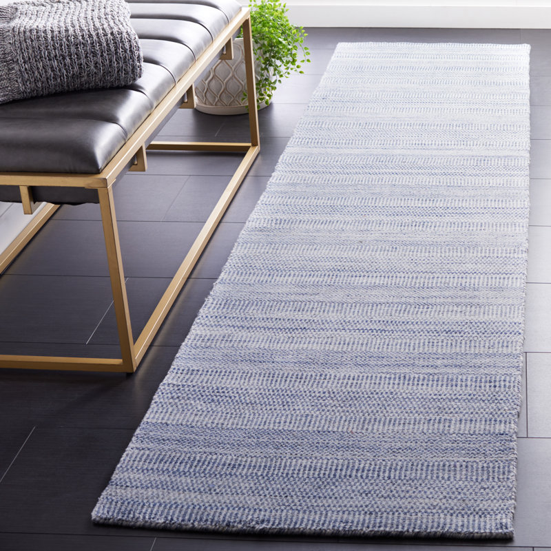 Tapis de couleur unie performance tissé à la main Dheftera, Tapis de couloir 2 pi 3 po x 9 pi