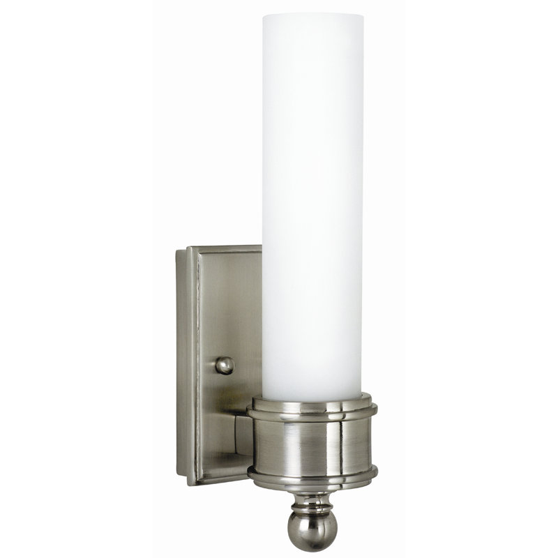 1 - Light Armed Sconce, Satin Nickel